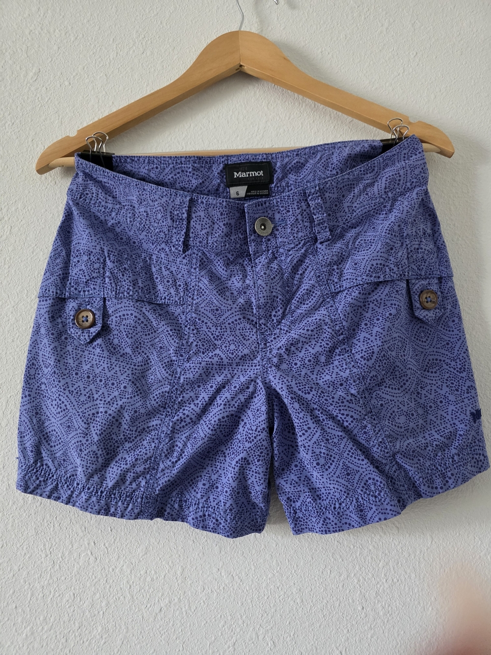 Marmot Women's Blue-Purple Printed Outdoor Shorts